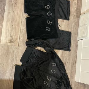 BCBG velour lounge/sweat suit. Size large/XL.  Perfect condition